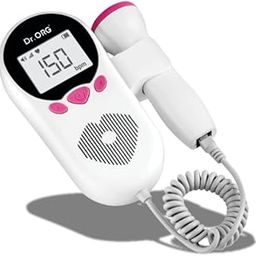 Dr. ORG Portable Mini Fetal Doppler – Baby Heartbeat Monitor with Built-in Speaker – Home & Clinic Use – Ultrasound Device for Pregnancy Heart Rate Monitoring (White & Pink)-4