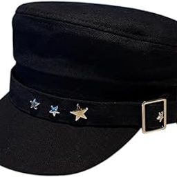 2025 Imported Quality Classic Black Boina Beret Cap for Women – Cotton Denim Newsboy Cap with Sun Protection for Casual, Outdoor, Travel, Party, and Daily Fashion Styling-image-5