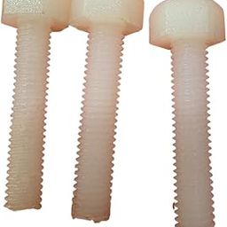 White Nylon Hex Head Bolt, Industrial Hexagon Cap Screw, Small Size (M6 X 40, Pack of 50)-image-61