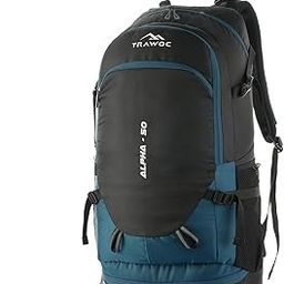 ALPHA 50 Litre Travel Backpack Water Resistant Daypack Bag for Cycling Trekking Hiking Camping for Men & Women, 3 Year Warranty, Sky Blue-image-30