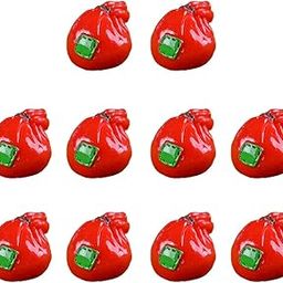 10 Piece Miniature Red Bag Fairy Garden Micro Landscape Christmas Decor-image-65