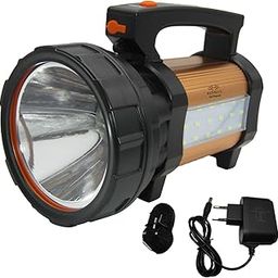 RENMAX Strong Bright Torch Powerfull Beam LED Laser Long Beam Range Rechargeable Search Light For Security Emergency & Tracking Metal - 1Pc (2In1 Torch & Emergency Light), 800 Lumens-29