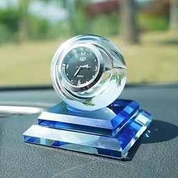 ROMILAS Car Accessories Car Crystal Perfume Clocks Decoration Crystal Balls Watches Clocks Cars Innovative Gifts Decorations(Compatible with Skodda Rapid)-image-2