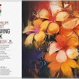Anupam Artist Premium Drawing Book A3 | Acid-free Cartridge Paper 160GSM (40 Sheets, 80 Pages) | Spiral-Bound Sketchpad for Artists & Professionals for Marker Colored Pencil Charcoal Pastel-image-8