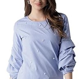 Women Stripe Polycotton Smart Casual top-image-58