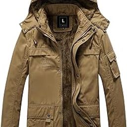 Men's Imported Heavy-Duty Winter Jacket - 100% Cotton Coat with Fleece Lining, Detachable Hood & Multiple Pockets - Windproof, Warm, Stylish for Outdoor & Casual Winter Wear-image-41