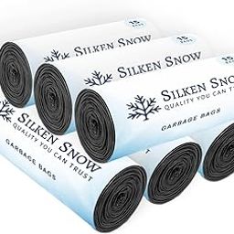 Silken Snow Garbage Bags | Dustbin Bag - Large 24 x 32 Inches | 15 Bags Per Roll | 90 Black Bags (15 Bags (Pack of 6))-image-96