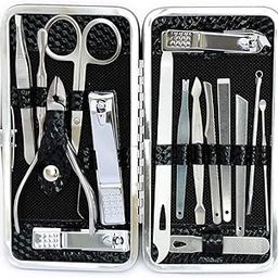Lecherous Manicure Pedicure Set Nail Clippers Kit of 16Pcs, Stainless Steel Professional Grooming Kit, Facial & Hand & Foot Beauty Set, Nail Cutter Tools with Luxurious Travel Case-17