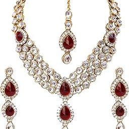 Traditional Gold Plated Kundan Necklace Set for Girls & Women (MSK-3-LINE-PARENT)-image-29