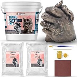 Bawy Hand Casting kit for Couple 3D Couple Casting kit with Molding and Casting Powder Memorable Gift for Wedding, Anniversary, Birthday, Mothers Day.-picture-17