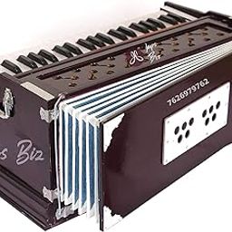 JAPS BIZ® Harmonium 3 1/4 Octave, 7 Stopper 7 Bellow, 39 Keys, Two reed Bass Male High Sound long Sustain with Free Carry bag-16