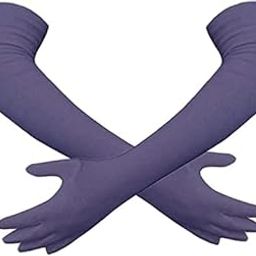 Women Cotton Long Driving UV Protective Gloves 1 Pair-image-63