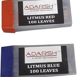 AI-Litmus Paper Red and Blue Pack of 100lvs/for Acid Base & PH Value Testing of Liquid And Solutions/Chemistry laboratory Product/Litmus Paper Strips Tester for Saliva Urine Water Soil Testing-0