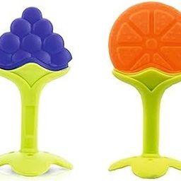 ROFORUF Silicon Baby Teething Toys for Newborn Infant BPA Free Natural Organic Nipple Teethers for Newborn Infant, Babies/Silicone Dental Care Teether (Combo of 2)-15