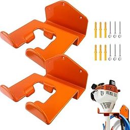 Kryslanix Weedeater Hanger,2PCS Wall Mounted Garage Organizer Trimmer Rack,Heavy Duty Weed Wacker Hooks Grass Trimmer Rack for Grass Trimmer, Hedge Trimmer, Garage Trimmer, Garden Tools-image-40