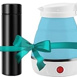 RFV1 Silicon foldable Electric Kettle 600ML and Insulated Water Temperature Bottle (500ML) COMBO PACK,Best for Travel and Gifting(Any assorted colour)-picture-17