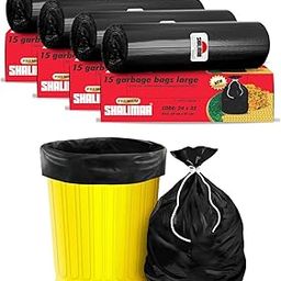 Shalimar Premium (Lavender Fragrance) Scented Garbage Bags Large Size 24x32 Inches|60 Bags (Pack of 4 Rolls with 15 Bags Each) for Dustbin Bag/Trash Bag (Black) - Perforated Box for Easy Dispensing-18