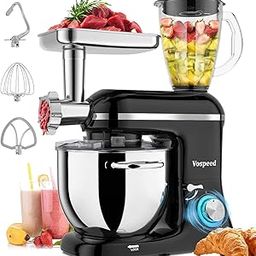 LANCEMATES Versatile 9-in-1 Stand Mixer with 7.5QT Bowl, Meat Grinder & Blender âEffortless Baking, Mixing & Food Prep-picture-13