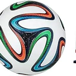 Golden Star World Cup 2014 Bra-Zuccaa Football Full Size-5 with 6inch air Pump and pin, Size 5-image-20