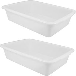 Hohopeti 2pcs Plastic Spill Laboratory Trays Chemical Experiment Storage Dish for Plastic Mixing Plates for Efficient Organization and Safety-image-8