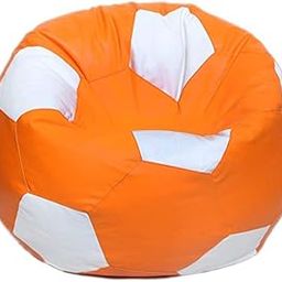 Raya Collection Leatherette Football Shape Bean Bag (XXXL, Without Bean)-picture-31