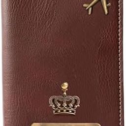 Customised Passport Cover Holder with Personalised Name Charm Leather Passport Cover Holder for Men Women Customised Passport Holder for Gift, Brown-image-63