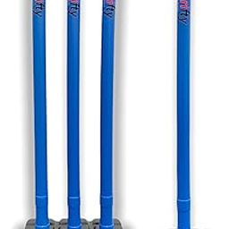 Thrifty Sports® Cricket Stumps Set - 4 Stumps + 2 Bails + 2 Stand Full Size 30/32" (Blue)-picture-11