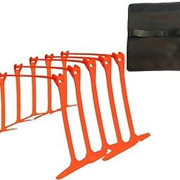 LOOM TREE® Speed Agility Hurdles Speed Training Hurdles Kids for Games Football Workout Orange Red | Team Sports | Soccer | Training Aids-image-76