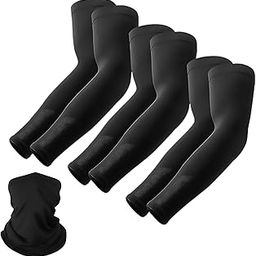 ZensoO UV Sun Protection Combo Pack of 3/2/1 – Arm Sleeves & Face Mask for Men & Women – Hand Cover for Running, Outdoor, Sports, Bike Riding – Summer Accessories, New Riding Gloves, Free Size-0
