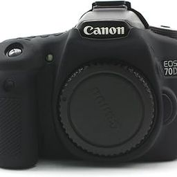 CEARI Silicone Protective Housing Camera Case Body Frame Shell Cover for Canon EOS 70D Digital Camera - Black-picture-24