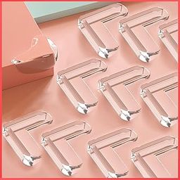 Wolpin Baby Proofing Corner Guards (Pack of 10 Pieces) Self Adhesive Corner Protectors Furniture I Child Safety Infant Bump Protector Edge Guards, L Shape, Transparent-picture-30