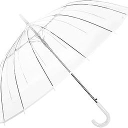 Transparent Dome Umbrella for Rain - Clear Bubble Umbrella with Windproof Frame, Stylish Rain Protection for Women, Men & Teens, Strong & Lightweight Design-34