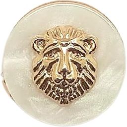 Gold Plated Lion Face Button Cover For Men-picture-14