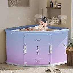 Seafront Inflatable Bathtub - Foldable Swimming Pool for Home & Travel, Bathtubs for Bathroom Mother and Baby Foldable Hot Tub for Women and Men PVC Material-picture-18