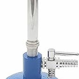 VVS Bunsen Burner With Stop Cock And Brass Pipe for lab use in school or colleges, flame or heat apparatus for many applications - Pack of 1-image-69