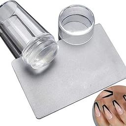 Komoko Nail Stamp - Nail Art Stamper with Silicone French Nail Stampers, Nail Scrapers and Replaceable Stamper Heads, 100-Time Using Soft Nail Stamper Kit DIY Nail Art Tools-11