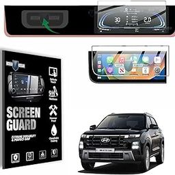 RGY Screen Guard COMBO For HYUNDAI CRETA 2024-2025 | 12.3 Inch AFTERMARKET ANDROID INFOTAINMENT + 10.25 INSTRUMENT CLUSTER Protector | E BASE MODEL | Car Display Accessories [Not Tempered Glass]-image-20