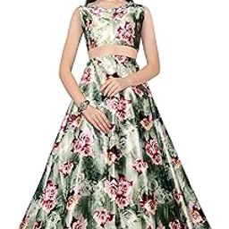Women's Satin Semi-stitched Lehenga Choli Set-image-2