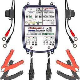 Tecmate Optimate 2 Duo x 2 Bank, TM-571, Bronze Series: 5-Step 2X 12V / 12.8V 2A Sealed Battery Charger & maintainer, Blue-20