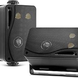 Pyle PLMR24B 3.5-Inch 200 Watt 3-Way Weather Proof Mini Box Speaker System (Black)-picture-21