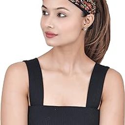 The Headscarves Bamboo Viscose Beautiful Printed Sports Reversible Head Sweat Headband for Unisex (Multiple_SS283)-image-83
