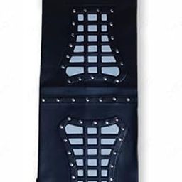 CARIZO Universal Waterproof Leather Motorcycle Scooter Seat Cover (Design: Club, Black & White, 84cm X 55cm) Seat Protector Compatible with Suzuki New Access 125-27