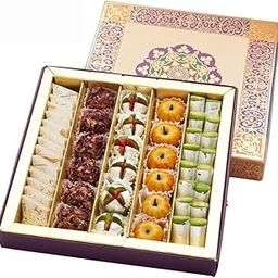 GHASITARAM'S Halwai Special Assorted Dryfruit Mithai Diwali Gift Box with Silver Plated Coin, 800 gm-image-1