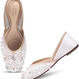 Stylish Embroidered Jutti For Women/Girls | Embellished Stone Work Jutti | Wedding Bellies | Women Ethnic Shoe Traditional Mojari | Kolhapuri/Jaipuri/Punjabi Jutties |-image-44
