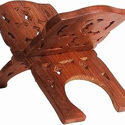 Handmade Wooden Foldable Geeta Stand: an Elegant and Versatile Holy Book Holder – 13 Inch, Brown-image-51