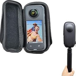 Careflection Storage Bag For Insta360 X3, Insta360 ONE X2 Carry case Double Layer Hand Carrying Box Portable Safe Travel Protector Bag Fits With Lens Guards, Protective quick open Camera Case (Black)-9