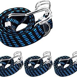STHIRA® 4Pcs Luggage Strap for Motorcycle Bike with Metal Hooks, 3.3ft High Elasticity Bungee Cord Elastic Rope for Cargo Travel Packaging-55