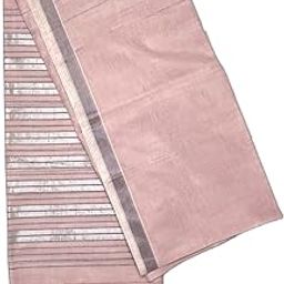 Pure Cotton Saree for Women – Dusty Pink with Silver Zari Stripes | Soft & Lightweight Saree with Tassels for Party and Festive Use-picture-33