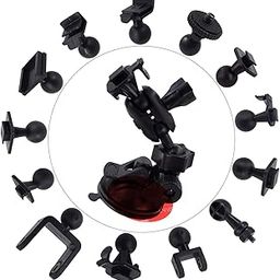 iSaddle Dash Cam Suction Mount - Windshield & Dashboard Suction Cup Mount Holder/w Various Joints for Yi/Rexing/Falcon/Old Shark/VANTRUE/KDLINKS/WheelWitness/.(99% On-Dash Cameras Suitable)-0