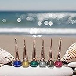 BIGWIG Multicolor Eyeliner Combo (Blue, Golden, Green, silver,Brown,Pink) Pack of 6-32